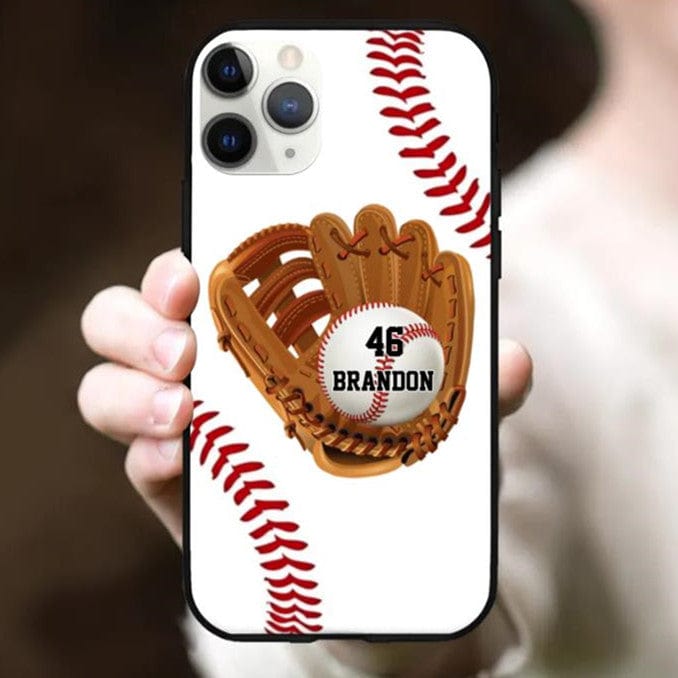 Gyurioh Custom Baseball Player Jersey Phone Case Personalized Team/Your  Name & Number Silicone Shockproof Phone Case Compatible for iPhone 14 13 12  11