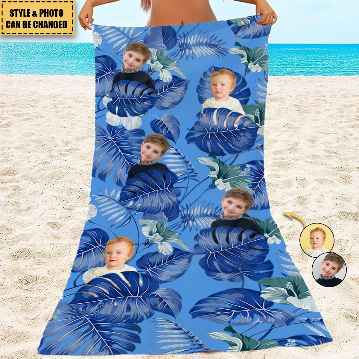 Cutsom Photo For Pet Kids Personalized Beach Towel