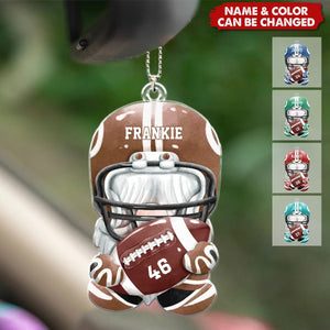 Funny Dwarf American Football Personalized Acrylic Ornament, Gift For American Football Lover