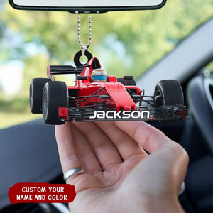 Personalized Racing Car Custom Name Ornament, Gift For Racing Car Lover