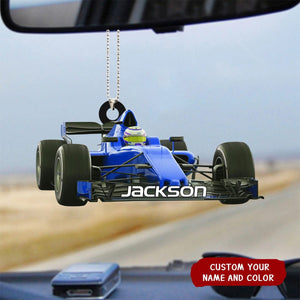 Personalized Racing Car Custom Name Ornament, Gift For Racing Car Lover