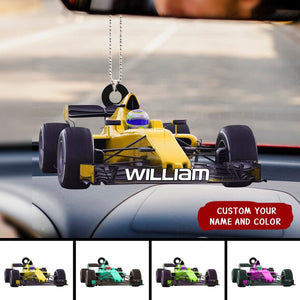 Personalized Racing Car Custom Name Ornament, Gift For Racing Car Lover