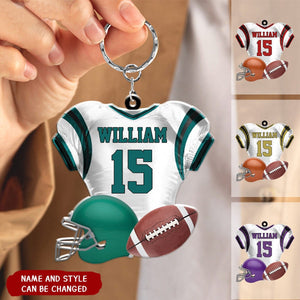 Personalized Football Player Uniform Keychain For Football Player