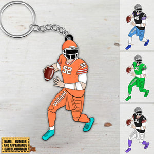 Personalized Football Keychain Gift For Football Player