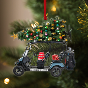 Golf Cart Family, Personalized Acrylic Ornament