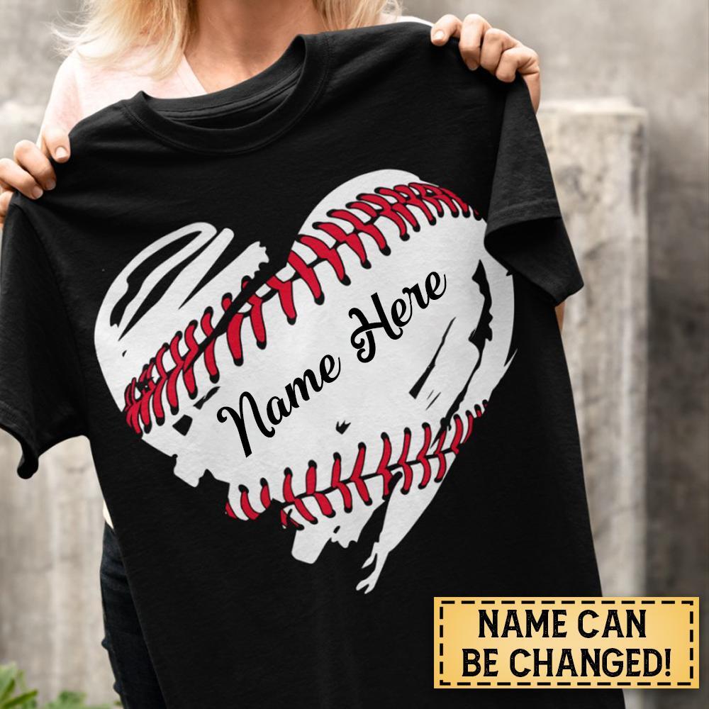 Glitter Baseball Heart Shirt, Baseball Shirts