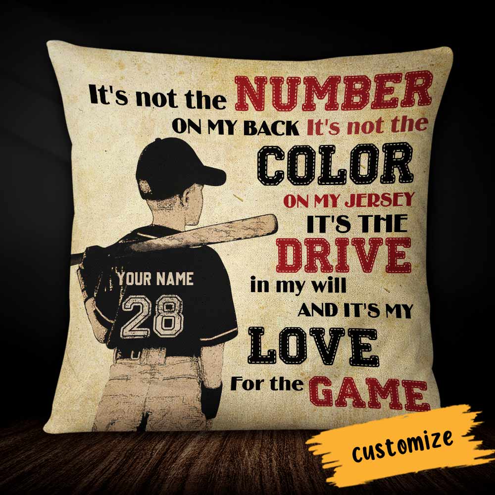 Baseball Jersey Personalized Throw Pillow