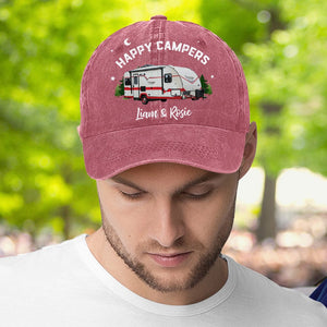 Custom RV Photo Happy Campers Custom RV Camping Cap , Camping Lover Gifts